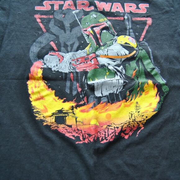 Star Wars Boba Fett Fifth Sun Black Short Sleeve Shirt Medium - Picture 3 of 5